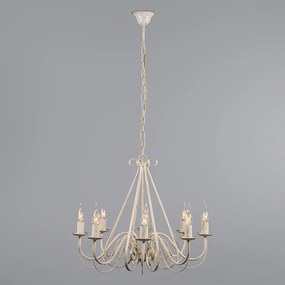 Candelabru de 60 cm de culoare crem cu abajururi taupe - Giuseppe 8