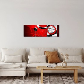 Tablou cu abstracție (cu ceas) (90x30 cm)
