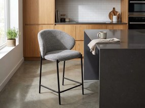 Scaun de bar KIOTO, negru/gri