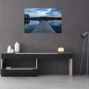 Tablou - Ponton de lemn, lac (90x60 cm)