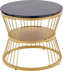 Set modern de măsuțe nesting, 2 piese, 70x70x45 cm/45x45x40 cm, Negru