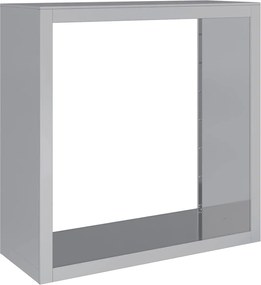 vidaXL Suport pentru lemne de foc, 100x40x100 cm, oțel inoxidabil