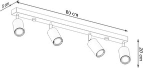 Spot în culoare naturală ø 6 cm Ludwik – Sollux