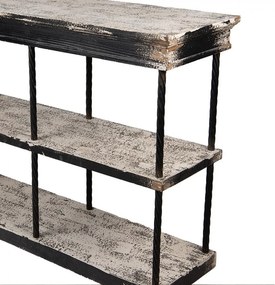 Consolă vintage din lemn și metal, finisaj antichizat, „Margaux”
