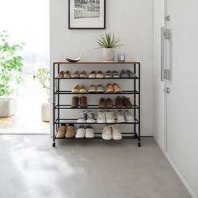 Pantofar negru din metal 90,5x87x26 cm Tower – YAMAZAKI