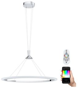 Eglo 98427 - Lustră LED RGB dimabilă pe cablu HORNITOS-C LED/37W/230V + telecomandă