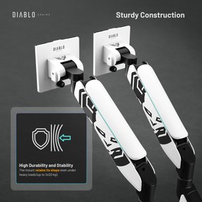 Suport dublu pentru monitoare de 49 de inchi, alb-negru X-Arm Dual RGB