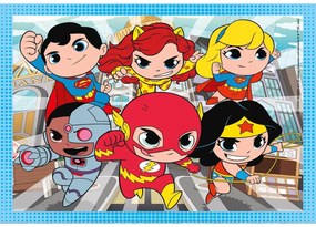 Liga Dreptății Mini-mates Puzzle 4-în-1 DC Super Hero Clementoni