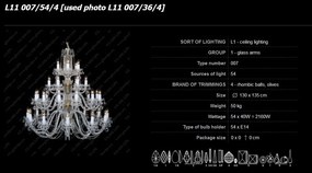 Lustra 54 brate cristal Bohemia L11 007/54/4