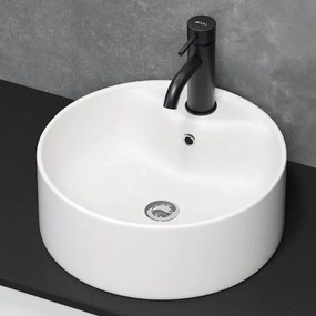 BATH DELUXE 06-038-09-11-00 - Lavoar de blat VIKEDAL Ø 38 cm, ceramică/alb