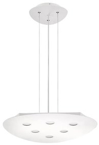 Lustra LED suspendata design modern Triangolo alba