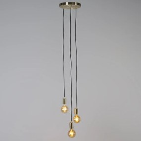 Lampă suspendată Art Deco aurie - Facil 3