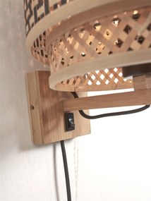 Aplica de perete eco din bambus Bhutan/Shade 2520 bl/nat, nat