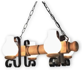 Lustră pe lanț Brilagi RUSTIC 4xE14/40W/230V fag