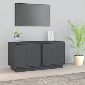 vidaXL Comodă TV, gri, 80x35x40,5 cm, lemn masiv de pin