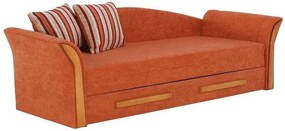 Canapea Patryk 215 cm textil portocaliu si arin