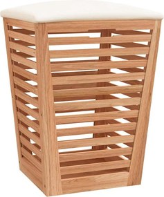 vidaXL Taburet de baie, 40,5x40,5x56 cm, lemn masiv de nuc