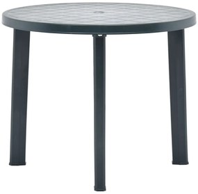 vidaXL Masă de grădină, verde, 89 cm, plastic