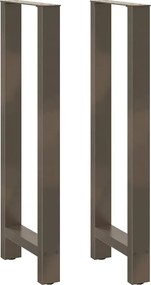 vidaXL Picioare de masă de bar, oțel natural, 2 buc., 40x(110-111) cm, oțel