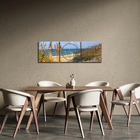Tablou - Plajă (cu ceas) (90x30 cm)