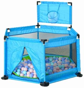 Tarc copii cu 50 de bile colorate, Loc de joaca, Blue, Interior - Exterior