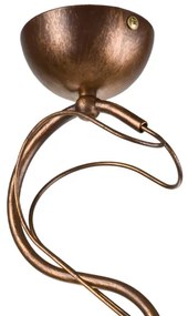 Lampă suspendată pe tijă COBRA 1xE27/60W/230V, diam. 30 cm, bronz/patină