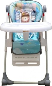 Scaun de masa pentru copii si bebe Baby Care™ CC reglabil in 3 trepte, Pliabil, Centura de siguranta, Sezut comfortabil, Masuta detasabila, Pozitie