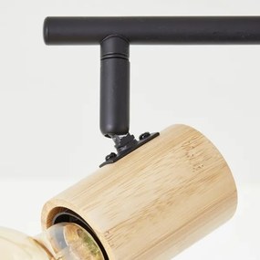 Brilliant - Lampă spot KERRY 3xE27/40W/230V, negru/bambus