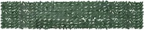 vidaXL Paravan de balcon, frunze verde închis, 400x75 cm