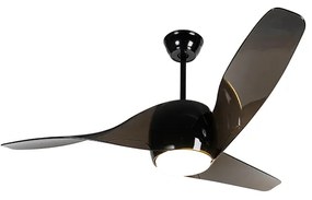Ventilator de tavan negru cu telecomandă cu LED - Sirocco 50