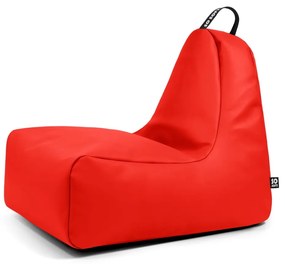 Fotoliu puf pentru copii roșu cu tapițerie din imitație de piele Chill M – So Soft?