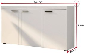 Expedo Comodă KLOK 3F, 149x82x40, old style/matera