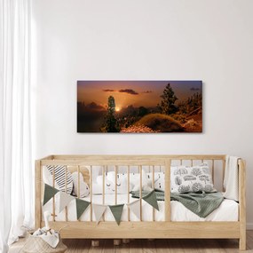 Tablou naturii cu apus de soare (120x50 cm)
