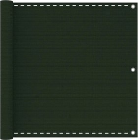 vidaXL Paravan de balcon, verde închis, 90x300 cm, HDPE