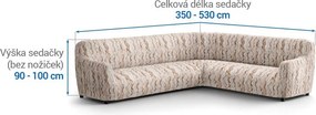 Gaico Huse bielastice OCEANO NOU bej colțar (l. 350 - 530 cm)
