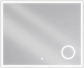 Mexen Kala oglindă de baie iluminată cu oglindă cosmetică 100 x 80 cm, LED 6000K, anti-abur - 9820-100-080-611-00