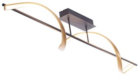 Plafoniera inteligentă gri închis cu auriu, inclusiv LED reglabil în Kelvin - Marianne