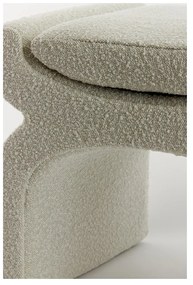 Taburet crem cu tapițerie din stofă bouclé Nafya – Light &amp; Living