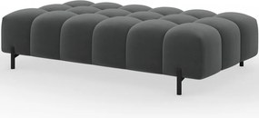 Taburet Tapitat cu Picioare Ferivo, 140x70x40 cm, dark gri plush – Sola 06