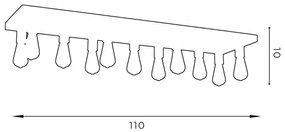 Plafonieră FILO 11xE27/60W/230V neagră/aurie