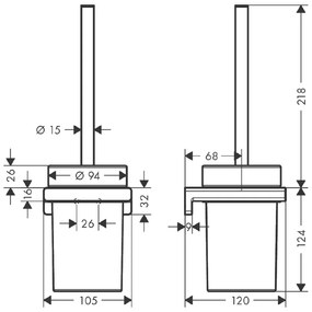 Portperie, Hansgrohe, AddStoris, negru mat