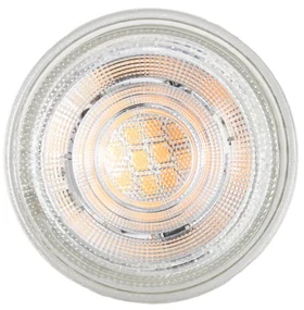 Set de 5 becuri LED GU10 50mm cu Kelvin reglabil în 3 trepte, transparente, 4,5W 380 lm 2000-2700K