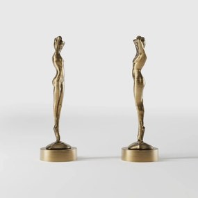 Statueta decorativa figura feminina din alama Donne