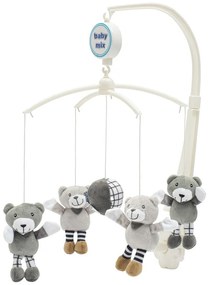 Baby Mix Carusel pentru pătuț Urșișori, gri