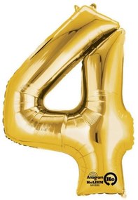 Numere Gold, balon folie gigant numărul 4 91*60 cm