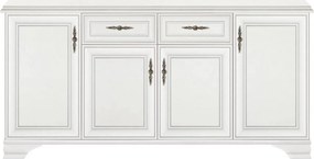 Comoda mare alba IDENTO, alb, PAL melaminat, 184x45x91 cm