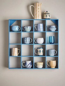 Raft albastru etajat din lemn reciclat 70 cm Bekka – Bloomingville