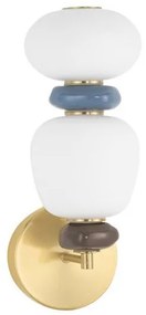 Aplica LED decorativa ceramica albastru, alb, PALO