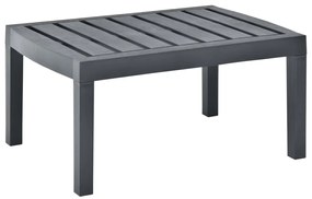 vidaXL Masă de grădină, antracit, 78 x 55 x 38 cm, plastic