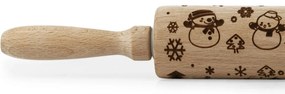 Sucitor din lemn cu decor de om de zăpadă Toro, 38cm